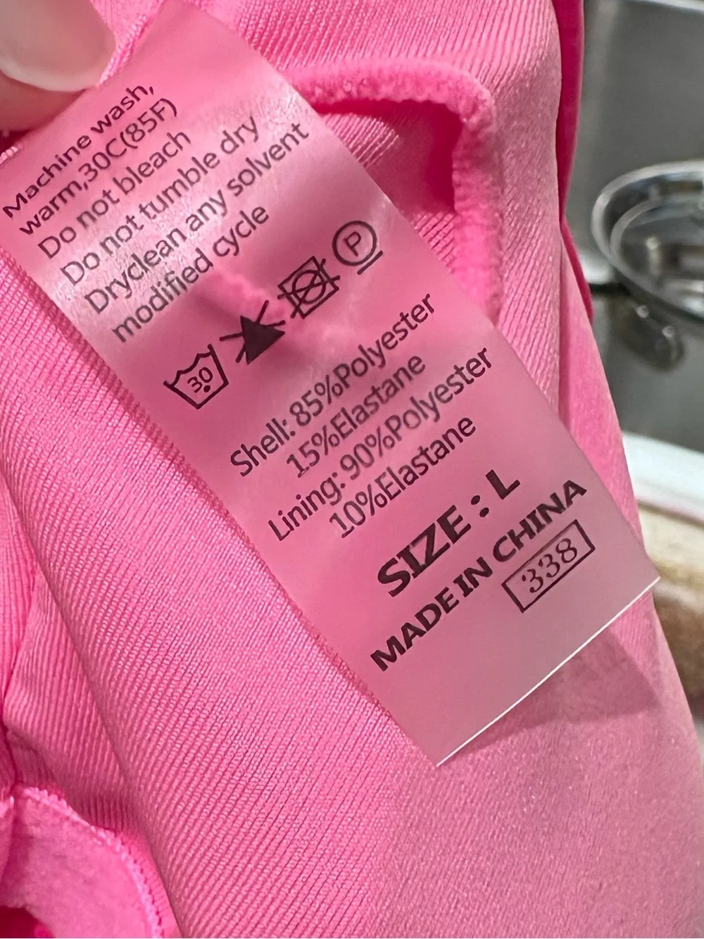 Bright Pink Tankini Top Swim Tank Swim Tankin, Size L